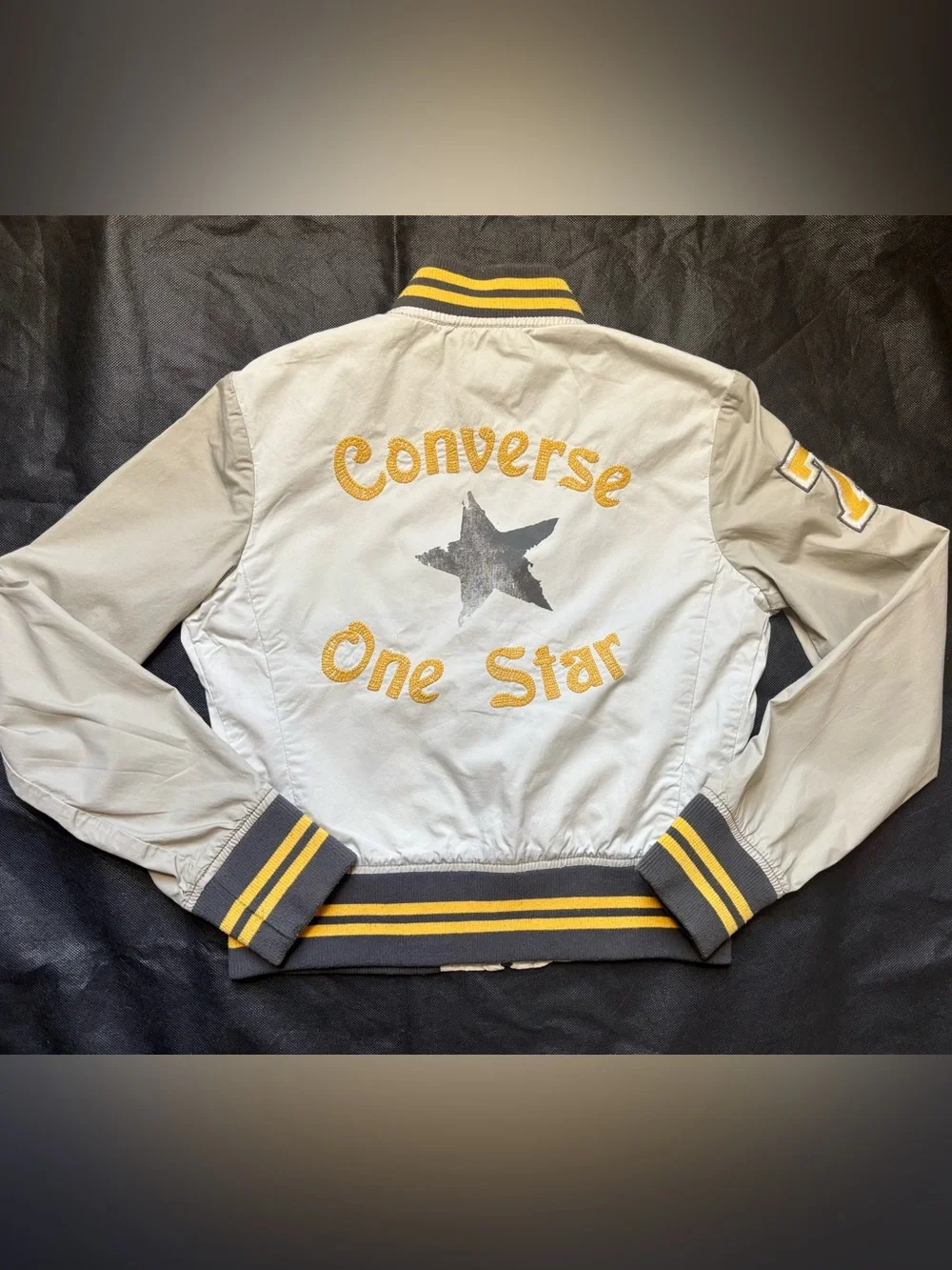 Converse Kids Cream Jacket with Yellow & Gray Trim